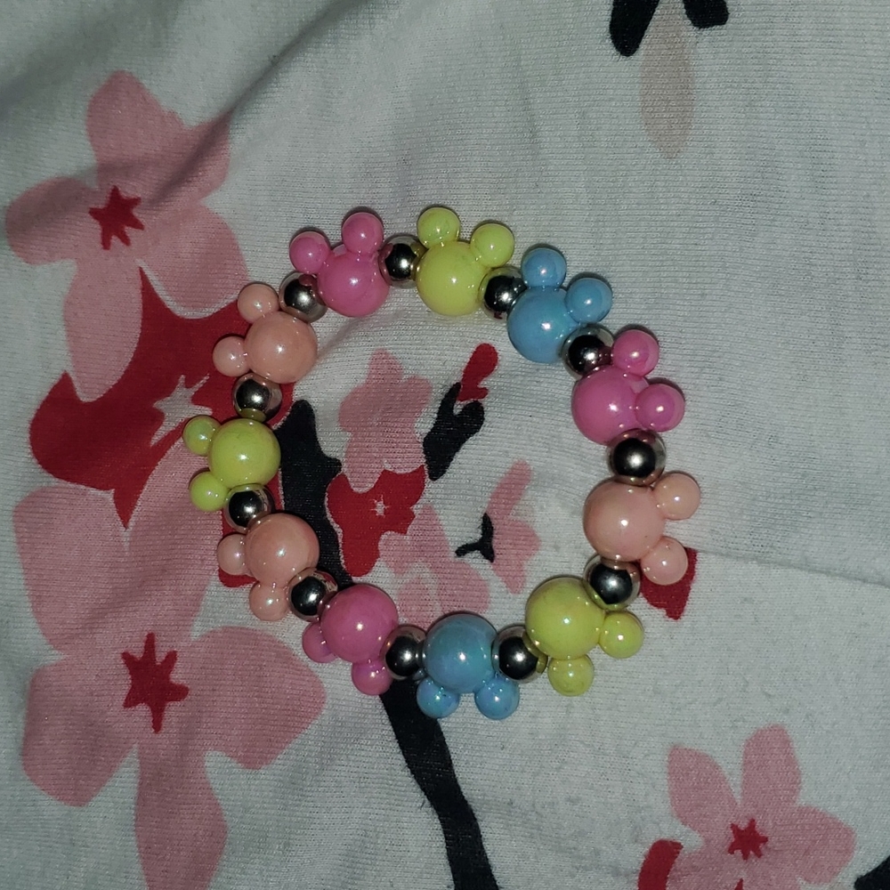 Handmade chunky mickey bracelet